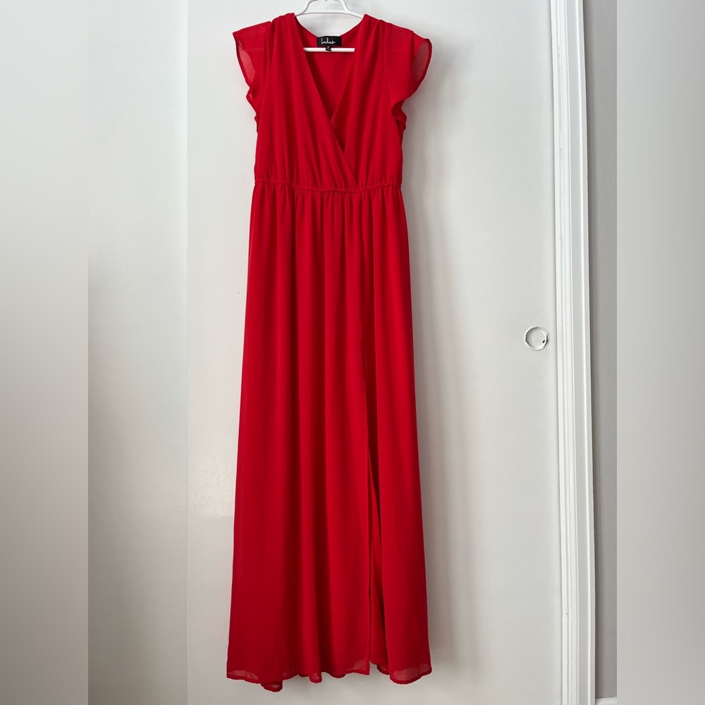 Lulu's Red Maxi Dress - Picture 6 of 15